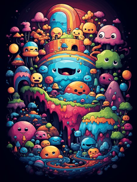 A Small Happy Pencil Drawing - Cute & Kawaii Screen Print T-Shirt & Hoodie