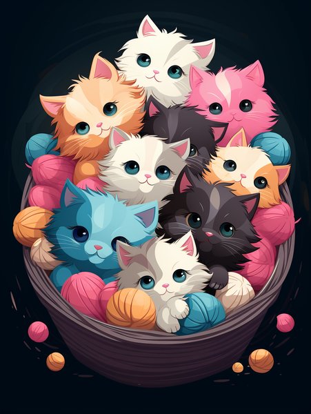 A Bundle Of Fluffy Kittens Sn - Cute & Kawaii Screen Print T-Shirt & Hoodie