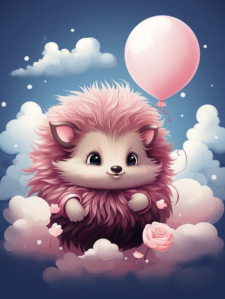 A Sweet Little Hedgehog Holdi - Cute & Kawaii Screen Print T-Shirt & Hoodie