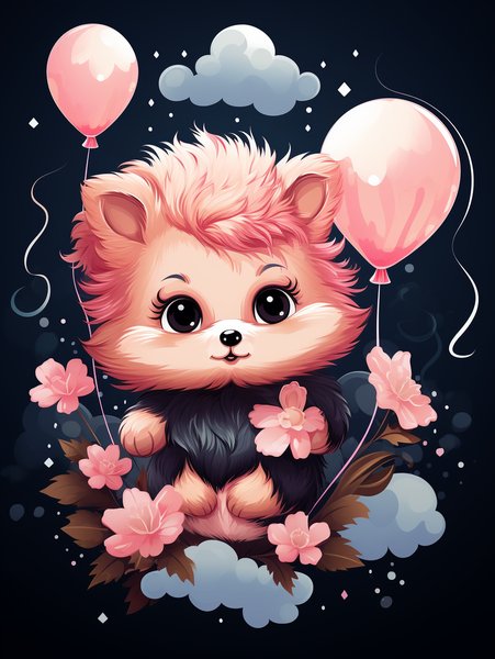 A Sweet Little Hedgehog Holdi - Cute & Kawaii Screen Print T-Shirt & Hoodie