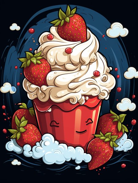 A Sweet Little Strawberry Wit - Cute & Kawaii Screen Print T-Shirt & Hoodie