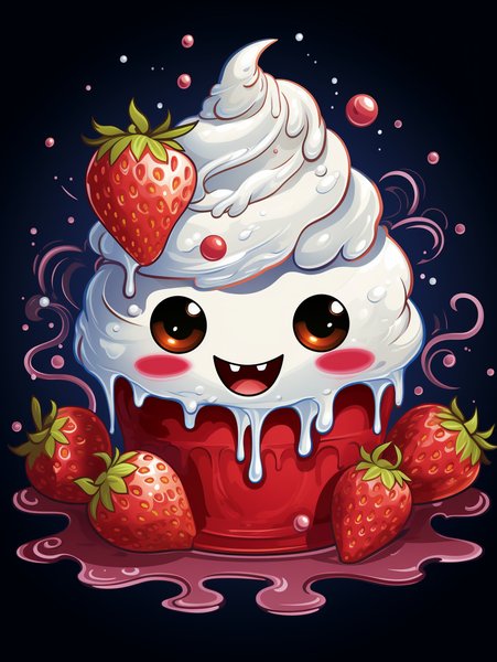 A Sweet Little Strawberry Wit - Cute & Kawaii Screen Print T-Shirt & Hoodie
