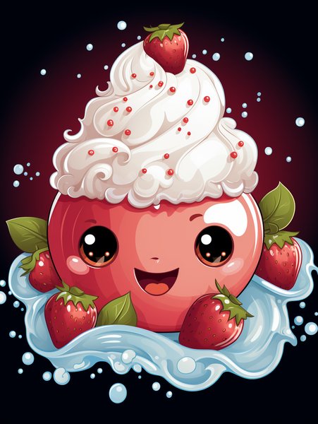 A Sweet Little Strawberry Wit - Cute & Kawaii Screen Print T-Shirt & Hoodie