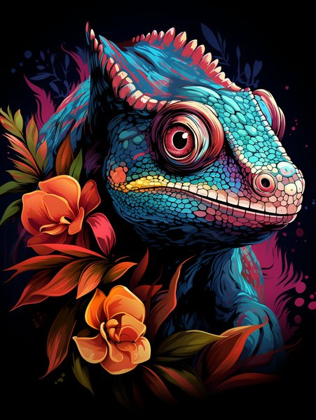 A Charming Chameleon Changing - Cute & Kawaii Screen Print T-Shirt & Hoodie