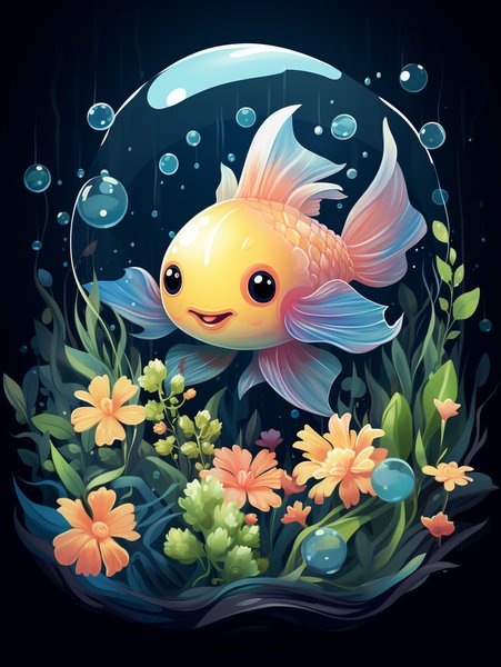 A Tiny Bubbly Aquarium With S - Cute & Kawaii Screen Print T-Shirt & Hoodie