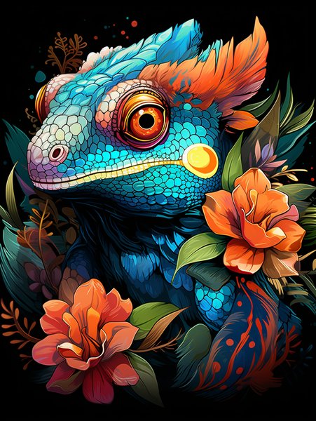 A Charming Chameleon Changing - Cute & Kawaii Screen Print T-Shirt & Hoodie