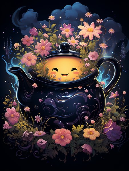 A Tiny Cheerful Teapot With A - Cute & Kawaii Screen Print T-Shirt & Hoodie