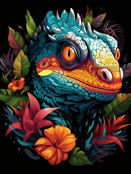 A Charming Chameleon Changing - Cute & Kawaii Screen Print T-Shirt & Hoodie
