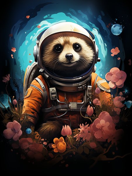 A Tiny Cute And Curious Otter - Cute & Kawaii Screen Print T-Shirt & Hoodie