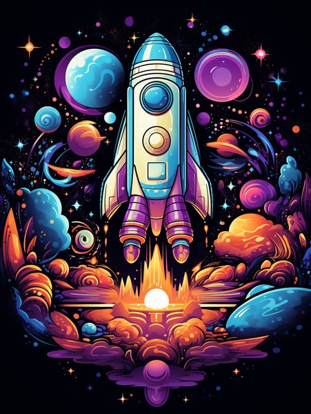 A Tiny Cute Space Shuttle Wit - Cute & Kawaii Screen Print T-Shirt & Hoodie