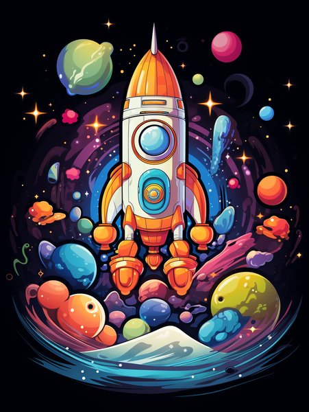 A Tiny Cute Space Shuttle Wit - Cute & Kawaii Screen Print T-Shirt & Hoodie