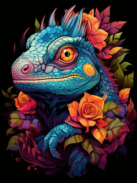 A Charming Chameleon Changing - Cute & Kawaii Screen Print T-Shirt & Hoodie