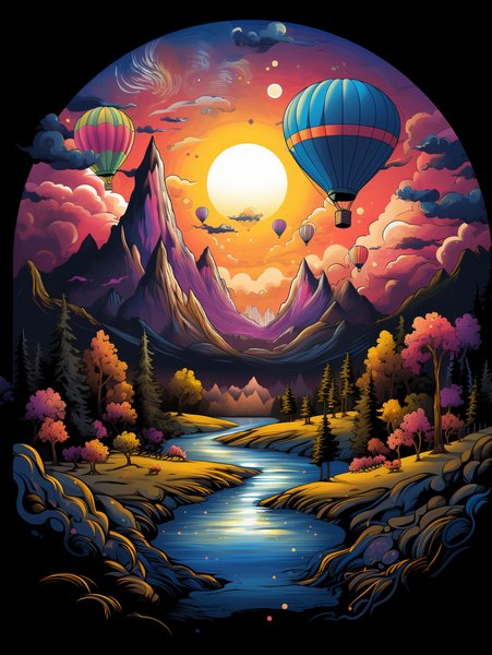 A Charming Hot Air Balloon Jo - Cute & Kawaii Screen Print T-Shirt & Hoodie