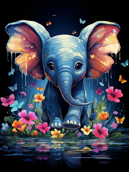 A Tiny Endearing Elephant Cal - Cute & Kawaii Screen Print T-Shirt & Hoodie