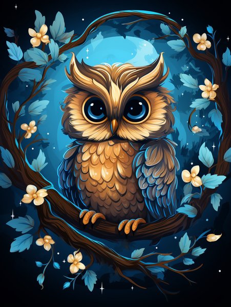 A Tiny Wide Eyed Owl Perched - Cute & Kawaii Screen Print T-Shirt & Hoodie