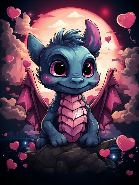 A Whimsical Little Dragon Hol - Cute & Kawaii Screen Print T-Shirt & Hoodie