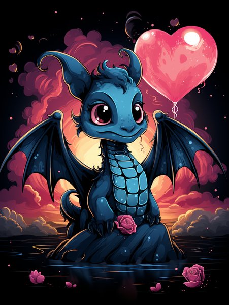 A Whimsical Little Dragon Hol - Cute & Kawaii Screen Print T-Shirt & Hoodie