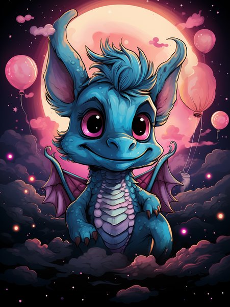 A Whimsical Little Dragon Hol - Cute & Kawaii Screen Print T-Shirt & Hoodie