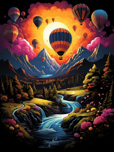 A Charming Hot Air Balloon Jo - Cute & Kawaii Screen Print T-Shirt & Hoodie