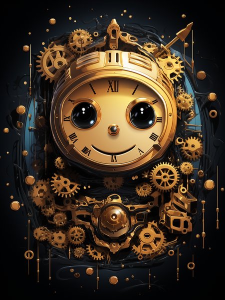 An Adorable Little Clock With - Cute & Kawaii Screen Print T-Shirt & Hoodie