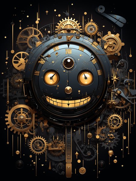 An Adorable Little Clock With - Cute & Kawaii Screen Print T-Shirt & Hoodie