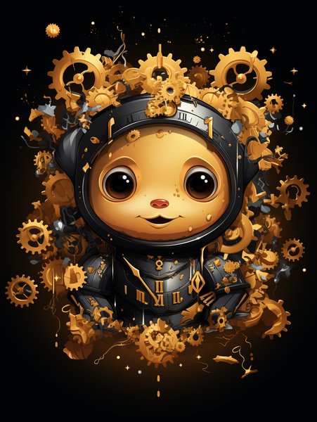An Adorable Little Clock With - Cute & Kawaii Screen Print T-Shirt & Hoodie