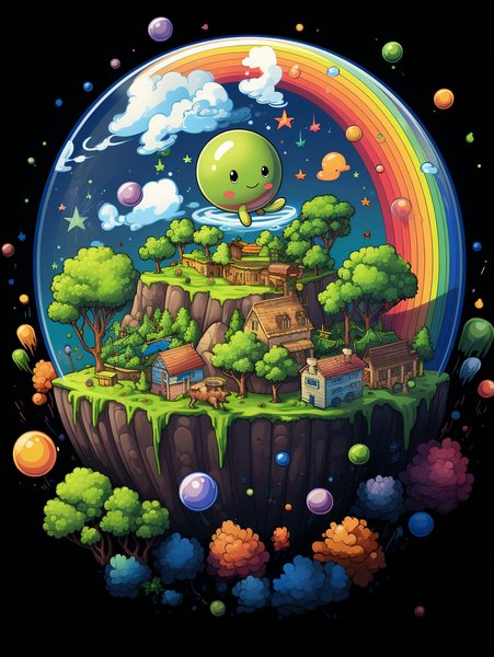 An Adorable Miniature Globe W - Cute & Kawaii Screen Print T-Shirt & Hoodie