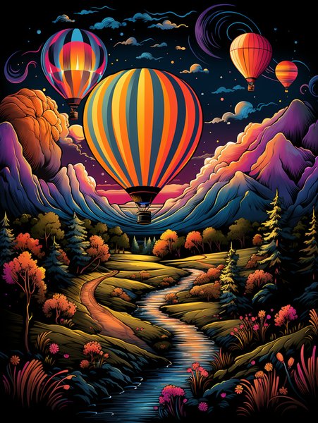 A Charming Hot Air Balloon Jo - Cute & Kawaii Screen Print T-Shirt & Hoodie