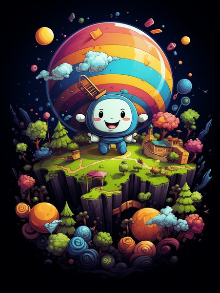 An Adorable Miniature Globe W - Cute & Kawaii Screen Print T-Shirt & Hoodie