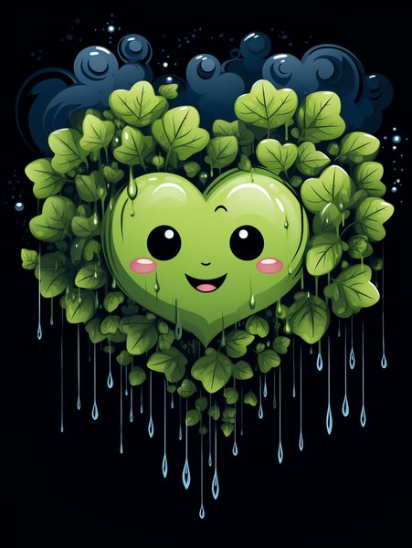 An Adorable Smiling Rain Clou - Cute & Kawaii Screen Print T-Shirt & Hoodie