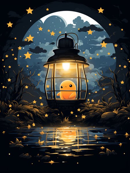 A Charming Little Lantern Wit - Cute & Kawaii Screen Print T-Shirt & Hoodie