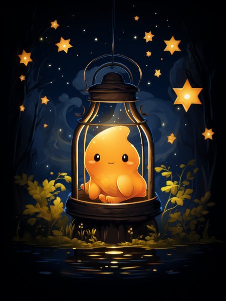 A Charming Little Lantern Wit - Cute & Kawaii Screen Print T-Shirt & Hoodie