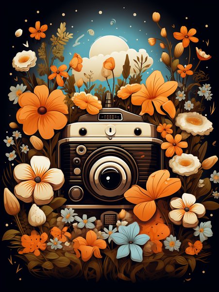 A Cute Little Vintage Camera - Cute & Kawaii Screen Print T-Shirt & Hoodie