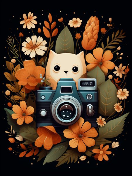 A Cute Little Vintage Camera - Cute & Kawaii Screen Print T-Shirt & Hoodie