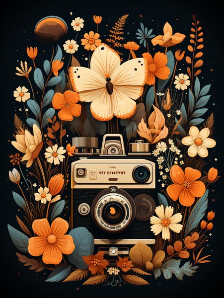 A Cute Little Vintage Camera - Cute & Kawaii Screen Print T-Shirt & Hoodie