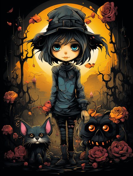 A Cute Little Zombie Girl Wit - Cute & Kawaii Screen Print T-Shirt & Hoodie