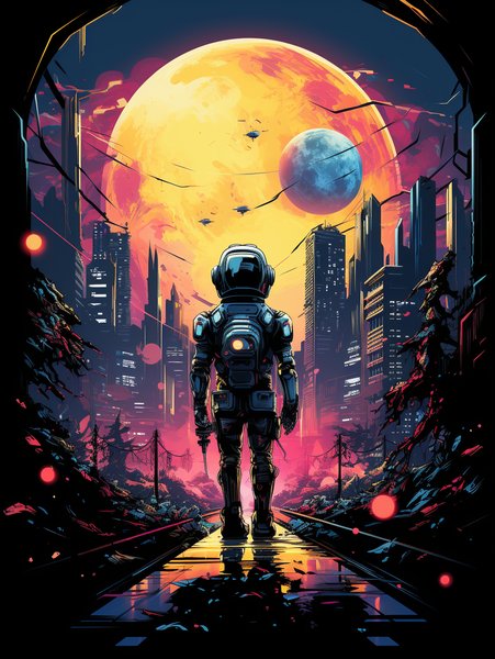 A Cute Robot Exploring A Futu - Cute & Kawaii Screen Print T-Shirt & Hoodie