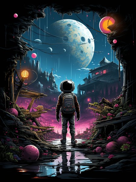 A Cute Robot Exploring A Futu - Cute & Kawaii Screen Print T-Shirt & Hoodie