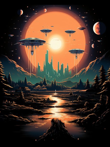 1960s Retro Futuristic Sci Fi - Futuristic & Cyberpunk Screen Print T-Shirt & Hoodie