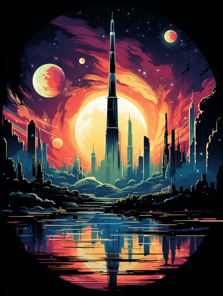 Sleek Chrome Rockets Soaring - Futuristic & Cyberpunk Screen Print T-Shirt & Hoodie