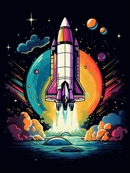 A Retro 60s Scifi Sticker Dep - Futuristic & Cyberpunk Screen Print T-Shirt & Hoodie
