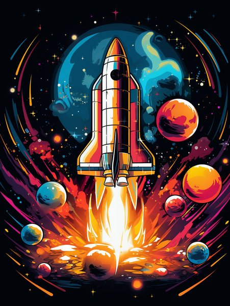 A Retro 60s Scifi Sticker Dep - Futuristic & Cyberpunk Screen Print T-Shirt & Hoodie