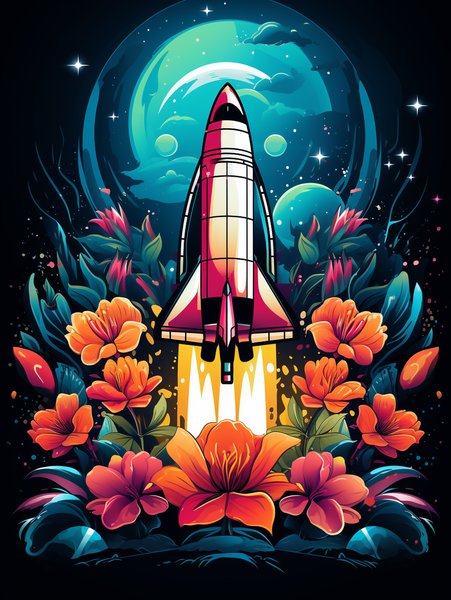 A Retro 60s Scifi Sticker Dep - Futuristic & Cyberpunk Screen Print T-Shirt & Hoodie