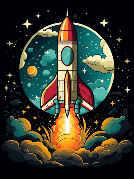 A Retro 60s Scifi Sticker Dep - Futuristic & Cyberpunk Screen Print T-Shirt & Hoodie