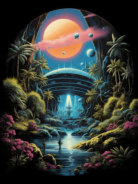 Artwork Only Fantastic Amazin - Futuristic & Cyberpunk Screen Print T-Shirt & Hoodie