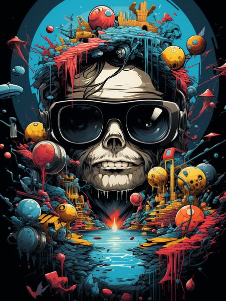 Pop Art Vintage Collage. Surr - Futuristic & Cyberpunk Screen Print T-Shirt & Hoodie