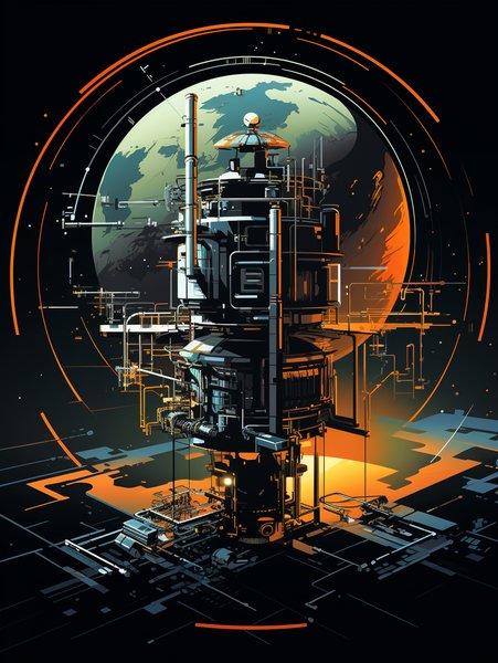 Poster Futuristic Retro Moder - Futuristic & Cyberpunk Screen Print T-Shirt & Hoodie