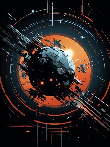 Poster Futuristic Retro Moder - Futuristic & Cyberpunk Screen Print T-Shirt & Hoodie
