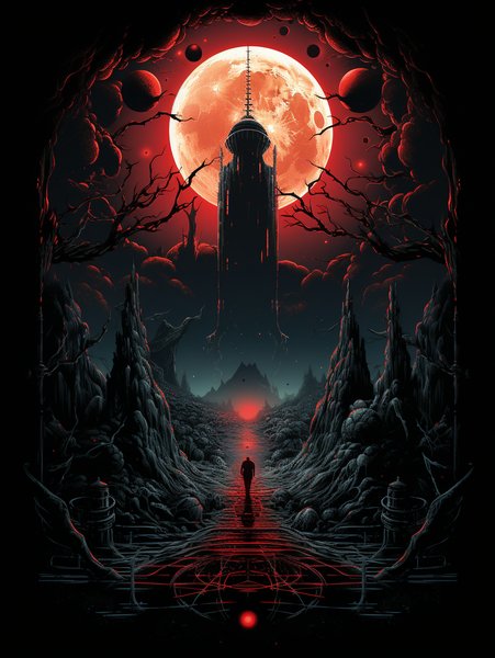 Retro Dark Vintage Sci Fi 2 - Futuristic & Cyberpunk Screen Print T-Shirt & Hoodie