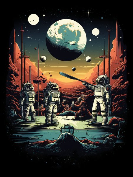 A 1920s Baseball Team - Futuristic & Cyberpunk Screen Print T-Shirt & Hoodie